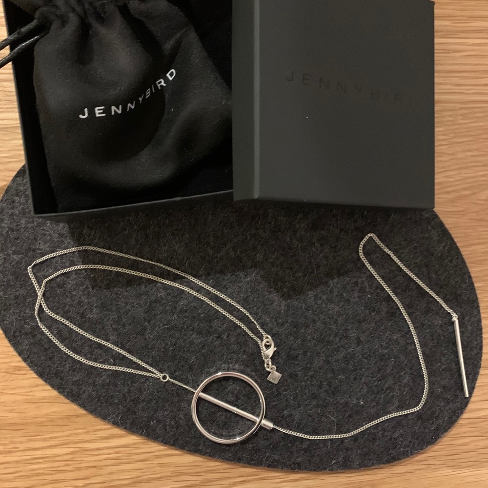 Jenny Bird Rhine Lariat Necklace - Silver